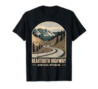 Beartooth Highway Montana Wyoming Mountains Winding Road T-Shirt