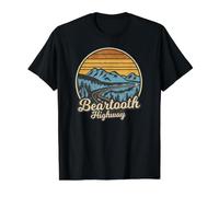 Beartooth Highway National Scenic Byway 212 Retro Value Graphic T-Shirt, Men, Black, M