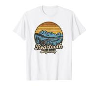 Beartooth Highway National Scenic Byway 212 Retro Value Graphic T-Shirt, Men, White, XL