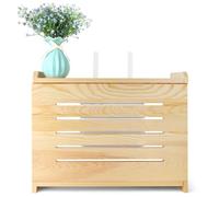 BEARUT Wooden Router Shelf Wall Mount WiFi Router Storage Box Modem Cable Router Cover Organized Power Strip Cable Management Hider Rack Need Assembly 14.9 * 9.8 * 5.4 in (L* H * W)