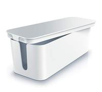 Bearware - Cable Tidy Box - Cable Management Box - Cable Organizer - Cable Box - Box for covering cables - Multiple Socket Organizer - Handy Charging Box - White