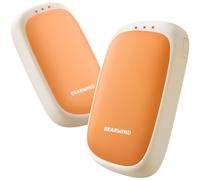 Bearwind Electric Hand Warmers Rechargeable - 2 Pack Magnetic Pocket Heater Handwarmers with AI Chips, Portable Hunting Gear, Reusable Winter Essentials, Gift Ideas for Men, Women, Outdoor (Orange)