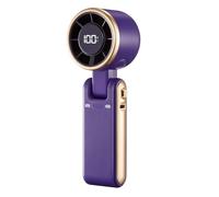 Bearwind Portable Handheld Turbo Fan - 5 Gear High Speed 4000mAh Rechargeable Mini Personal Hand Fan Blow Cold Air, Battery Operated Travel Essentials, Beach Vacation, Gifts for Women, Men (Purple)