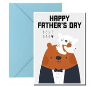 Beary Best Dad: A Bear-Themed Father's Day Card! (A4 Size)