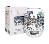 Beary Blu Cities Around the World 12 Oz Tumbler Series - Designed in the USA - Vacuum Insulated Tumbler with Lids - Stainless Steel Wine Coffee Water Travel Mug, for Hot Cold Drink (New Orleans)