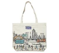 Beary Blu Cities Around the World Artwork Tote Bag Series- Designed in the USA, 17"x14", Double Sided Print, Souvenir & Gift (Indianapolis)