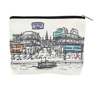 Beary Blu Cities Around the World Cosmetic Bag Series - Designed in USA, Travel Makeup Bag with Zipper, Souvenir Gift for Women, Cute City Artwork Organizer for Purse or Toiletry (New Orleans)