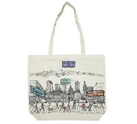 Beary Blu Cities Around the World Tote Bag Series - Designed in the USA - Reusable Canvas Bag with City Artwork, Eco-Friendly Souvenir Tote for Daily Use, Gift for Anyone (Denver)