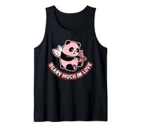 Beary Much in Love Cupid Panda Bear Valentine Hear Tank Top
