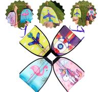 Bea's Party Set of 10 Mini Slingshot Kites, Cordless Kites Easy to Fly, Fun for Outdoor Sports, Details Gifts Birthday Guests Children School (Rocket Airplane)
