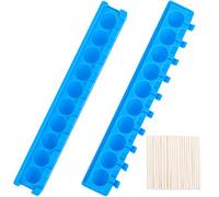 Beasea Lollipop Molds with 50 Paper Sticks, 10-Capacity 3D Silicone Round Sphere Sucker Molds for Hard Candy Kit DIY Oreo Chocolate