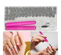 Beasert 56 PCS Nails Art Stamp Pen Set, Containing 48 Kinds Of Nail Stamp Patterns, One Brush Pen, Three Kinds (Two Of Each Kind) Replaceable Brush Heads, Suitable For Diy Design Nails Set