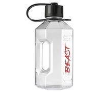 Beast 1.6 Litre Large Gym Water Bottle Water Jug - Eddie Hall Merch - Clear