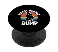 Beast Behind The Bump Dad Father Husband Baby |- PopSockets Adhesive PopGrip