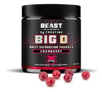Beast Big D Performance Formula with Creatine Monohydrate Powder and Patented Ingredients for Daily Strength, Stamina and Endurance by Eddie Hall, 30 Servings, Cranberry
