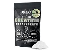Beast Creatine Monohydrate Powder (300g) Full 5g Creatine per Scoop Easy Dissolve 60 Servings 100% Pure Micronised Powder for Strength and Muscles