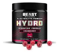 Beast Electrolytes Powder - 60 Servings Keto Hydration Drinks with Potassium Supplement - 360g, Cranberry