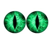 Beast Eyes Decals 3D Stereo Headlight Eyes Stickers Truck Headlight Decals (Green, 1 Pair)