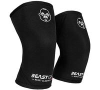 Beast Gear Sleeves Pro 7mm Neoprene Double-Ply Compression Knee Sleeves for Support and Protection, Weightlifting, Crossfit, Powerlifting, Strongman, Squats, Deadlift, Olympic Lifting, XL