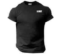 Beast Gorilla T Shirt Pocket Gym Clothing Bodybuilding Training Workout Exercise Boxing MMA Top - | Black Print | (UK, Alpha, L, Regular, Regular, Military Green)