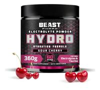 Beast Hydro Electrolytes Powder 60 Servings Keto Electrolyte Drinks for Hydration - Sugar Free with Potassium, Magnesium & More - 360g Sour Cherry