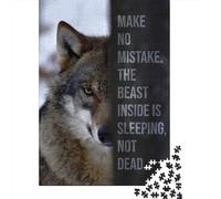Beast Inside Is Sleeping 1000-Piece Adult Jigsaw Puzzle, 52x38cm/1000pcs, for Progress Whenever Time Allows; White Cardboard for Cleaner Sorting