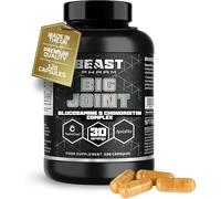 Beast | Joint Supplement | Glucosamine and Chondroitin High Strength Turmeric Curcumin Capsules with Hyaluronic Acid | 30 Servings