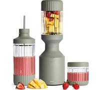 Beast Mega 1200 | Premium Countertop Blender | Smoothies, Shakes, Sauces, Dips, Soups | Blends Ice and Frozen Fruit | XL Vessel | Extra Vessels, Straw System Included | 1200W | (Sage, 120V)