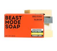 Beast Mode Soap Mens Soap Set with 4 Sticks Natural Soap Set with Willow Activated Carbon and Multiple Flavours Handmade Non-Toxic