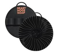 Beast Mode Soap Silicone Body Scrubber Brush Round Handheld Back & Body Scrubber Soft Silicone Exfoliating Massage Shower Brush for Men & Women Black 10.5 x 5.5 cm Reusable