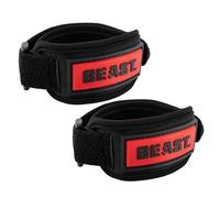 Beast Patella Knee Straps Eddie Hall Knee Support for Weight Lifting 2 Pack | Premium Towelling-Lined Patella Tendon Weightlifting Knee Straps for Men and Women, Comfort and Compression for Joint Pain