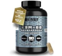 Beast Pharm Ashwagandha KSM 66 6000mg (3 Months Supply) Ashwagandha High Strength 90 Capsules - Calm & Stress Relief Support