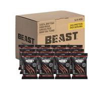 Beast Pharm | Biltong Beef Protein Snacks 12 Pack, 24g Protein per 40g Bag, Meat Keto Snacks Food Hamper | Peri Peri Flavour