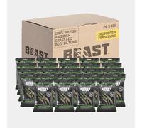 Beast Pharm | Biltong Beef Protein Snacks 24 Pack, 24g Protein per 40g Bag, Meat Keto Snacks Food Hamper | Garlic & Herb Flavour
