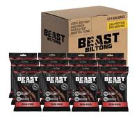 Beast Pharm Biltong High Protein Low Calorie Snacks 12 Pack - Peri Peri | High 24g Protein per Giant 40g Bag, 100% British / Irish Beef Biltong, Keto Snacks, Gluten Free, Low Calorie Protein Snacks