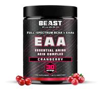 Beast Pharm EAA Essential Amino Acids with All 3 BCAAs Powder - 30 Servings - Muscle Fuel and Recovery - Cranberry