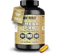 Beast Pharm Omega 3 Capsules High Strength 1000mg per Capsule - 90 Softgels, 3 Month Supply - Omega 3 Fish Oil Triple Strength Supplements 600mg EPA, 300mg DHA