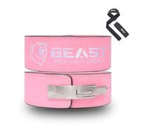 Beast Power Gear Weight Lifting Belt Lever Buckle 10MM 13MM Thick & 4 Inches Free Strap Weightlifting, Powerlifting, Deadlifts, Squats Men Women