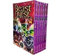 Beast Quest Series 5 The Shade of Death 6 Books (Krabb Master of the Sea, Hawkite Arrow of the Air, Rokk The Walking Mountain, Koldo The Arctic Warrior, Trema The Earth Lord and Amictus The Bug Queen)