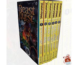 Beast Quest Series 6 Collection 6 Books Set By Adam Blade With Gift Journal inc Komodo the Lizard King, Muro the Rat Monster, Fang the Bat Fiend, Murk the Swamp Man, Terra, Curse of the Forest