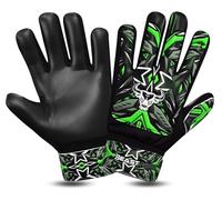 BEAST RAGE Football Goalkeeper Gloves for Boys Kids Youth,Soccer Goalie Gloves with Strong Grip for The Toughest Saves,Wrist Support 4MM Latex Palm (Green, Size 4 suitable for 6 to 9 Years old)