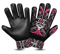BEAST RAGE Football Goalkeeper Gloves for Boys Kids Youth,Soccer Goalie Gloves with Strong Grip for The Toughest Saves,Wrist Support 4MM Latex Palm (Pink, Size 7 (S/M))