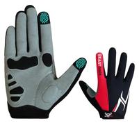 BEAST RAGE Full Finger Cycling Gloves for Men Women, Gel Padded Anti-Slip Shock Absorbing Weight Lifting Gym Gloves, Full Finger Breathable Mountain Bike Gloves for MTB, Biking