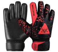 BEAST RAGE Goalkeeper Gloves for Kids Boys Youth,Soccer Goalie Gloves Kids,Double Wrist Support,Strong Grip,Padded Palm football gloves boys (Red, Size 5 suitable for 9 to 12 Years old)