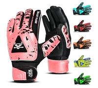 BEAST RAGE Goalkeeper Gloves for Kids Boys Youth,Soccer Goalie Gloves Kids,Double Wrist Support,Strong Grip,Padded Palm football gloves boys (Neon Pink, Size 2 suitable for 4 to 5 Years old)