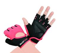 BEAST RAGE Gym Gloves for Men and Women, Breathable Weight Lifting Gloves with Non-Slip Silicon Padded Protection, Ladies Fitness Training Gloves for Workout,Cycling,Fitness Exercises. (PINK, L)