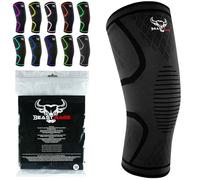 BEAST RAGE Knee Support Brace for Men/Women, Compression Knee Sleeve for Arthritis, Joint Pain, Ligament Injury, Tendonitis, Meniscus Tear, Running, Squats, Sports (1 PC) (BLACK, S)