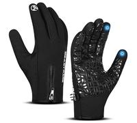 BEAST RAGE Men's Winter Cycling Gloves-Touchscreen, Waterproof,Windproof Thermal Gloves with Insulated Soft Fleece Lining,Non-Slip Grip for Cycling,Running,Skiing,Hiking,Outdoor Activities (Black, M)