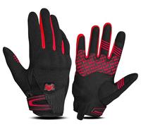 BEAST RAGE Summer Motorcycle Gloves-Breathable Touchscreen Riding Gloves for Men Women, Lightweight Off-Road Racing Gloves with Finger Guards,Non-Slip Grip (Red, 2XL)