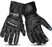 BEAST RAGE Thermal Winter Motorbike Gloves-Waterproof,Windproof Leather Motorcycle Gloves with Touchscreen Function,Warm Riding Gloves for Men & Women,Ideal for Biking & Outdoor Sports (Black, L)